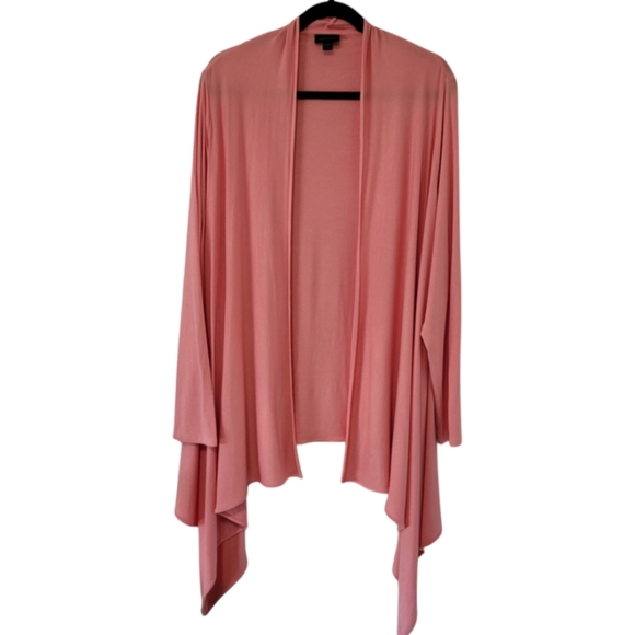 J. Jill Wearever Collection Apricot Asymetric Two Way Open Front Cardigan - XL - Picture 4 of 8